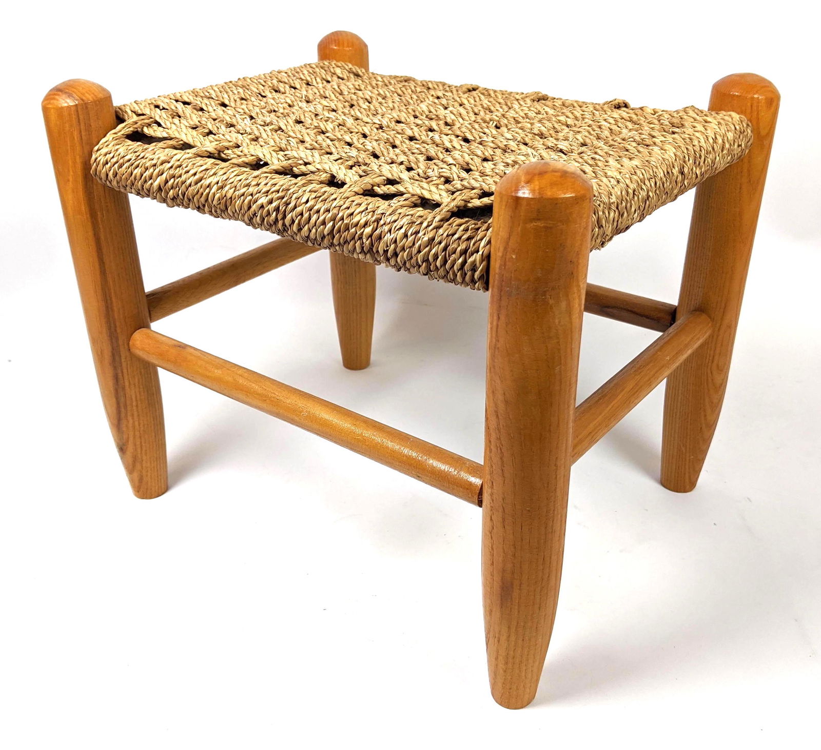 Small Woven Seat Stool.  French Style. (1 of 7)