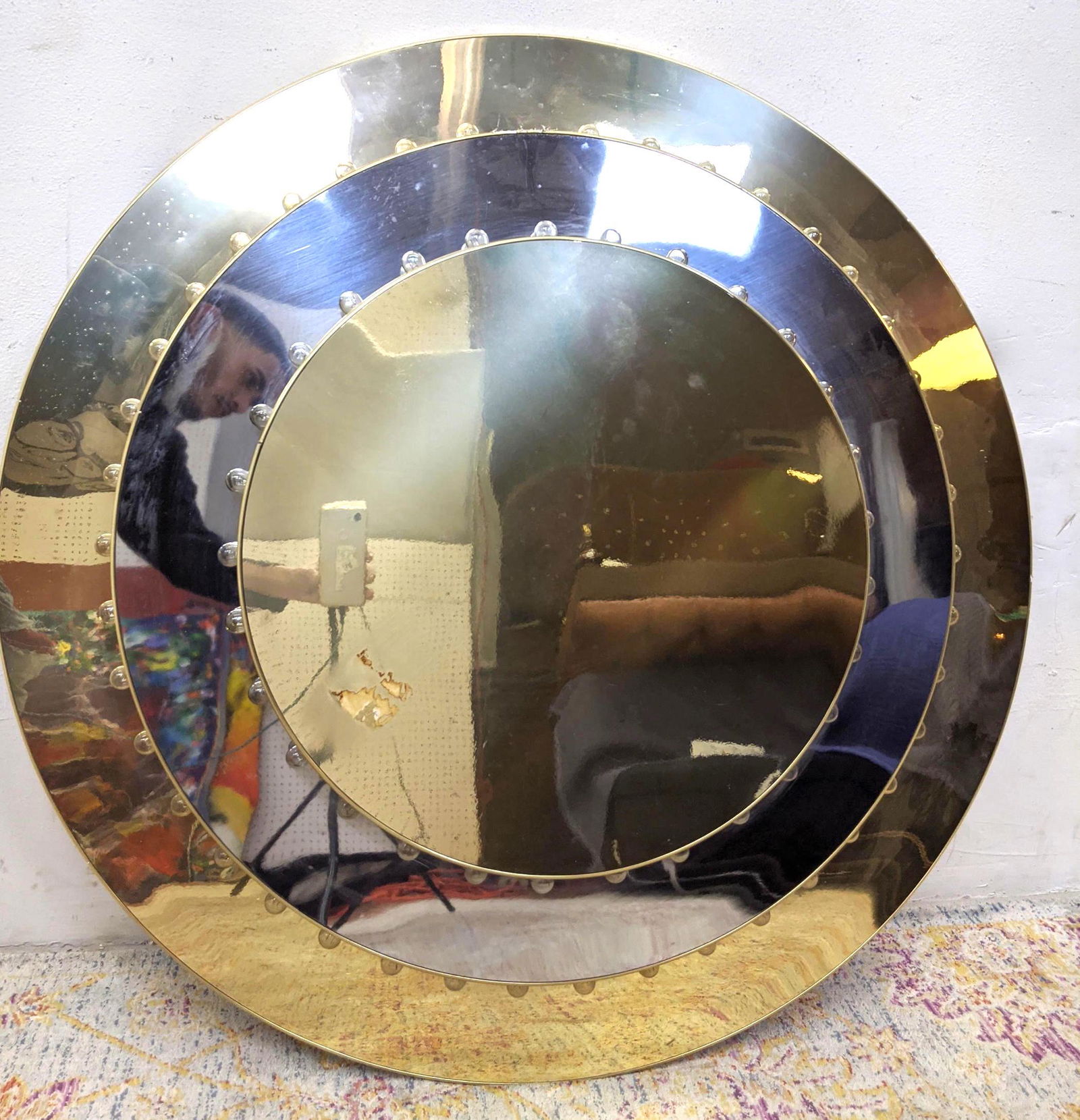 Large Round Two Tone Ceiling Fixture Concentric circle (1 of 12)