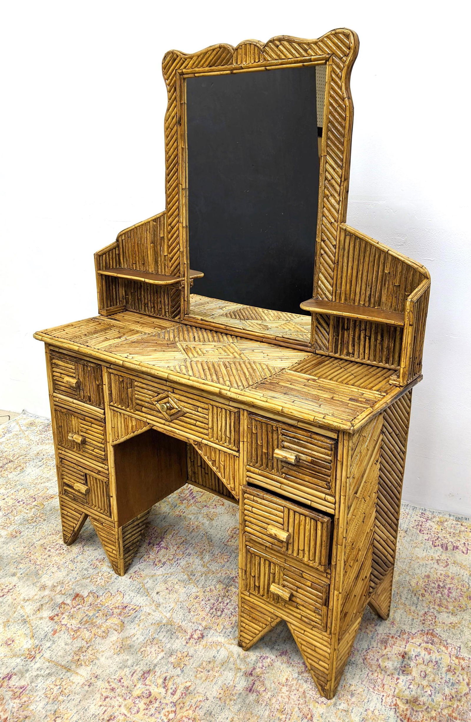 Designer Bamboo Vanity Cabinet with Mirror. Bamboo arra (1 of 14)