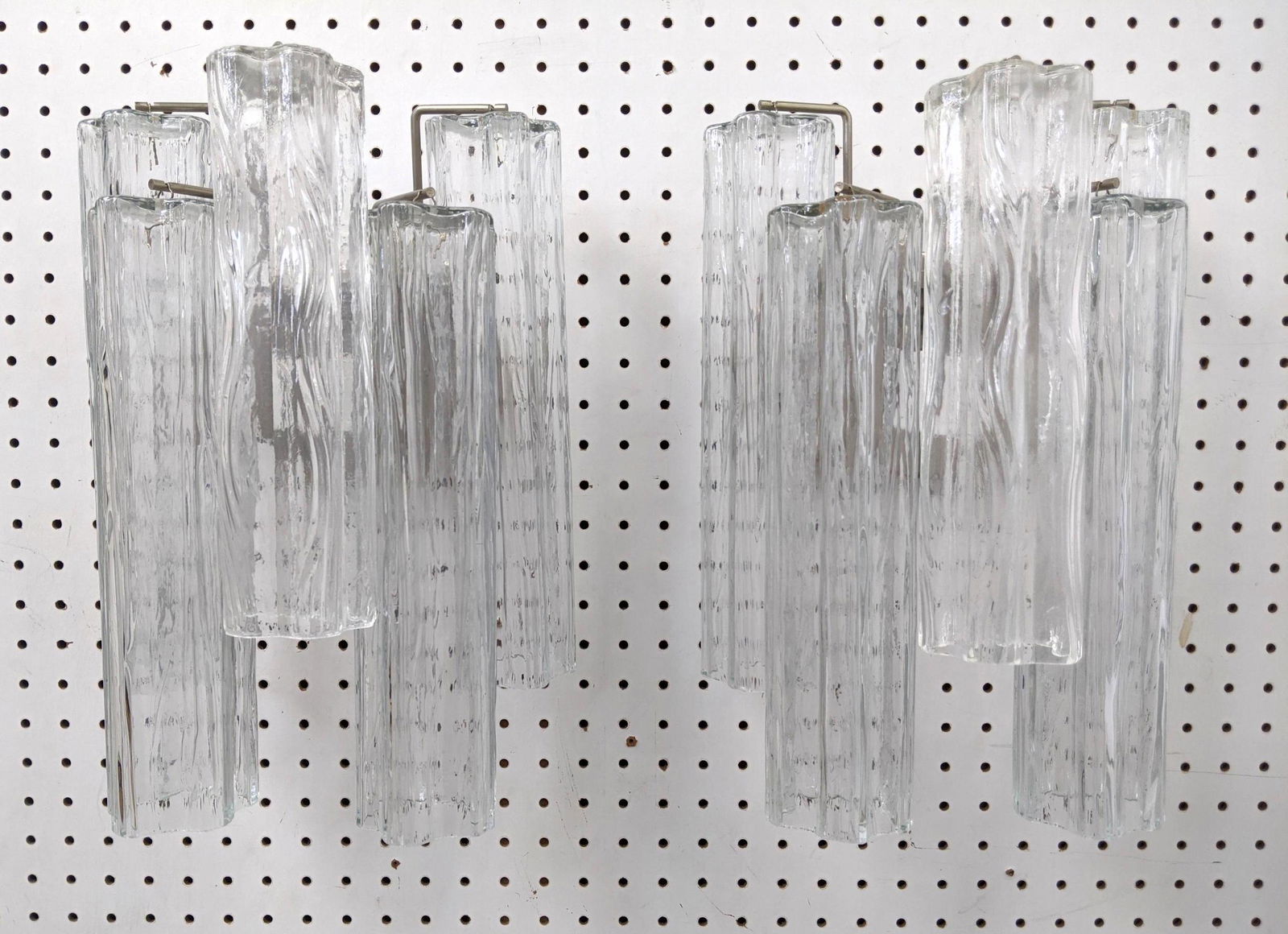 Pr Modernist Glass Prism Wall Sconces. Venini Style. Lo (1 of 13)