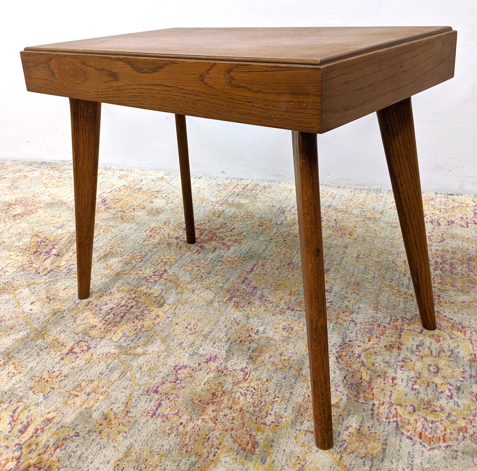 Modernist Side End Table. Tapered wood legs (1 of 7)