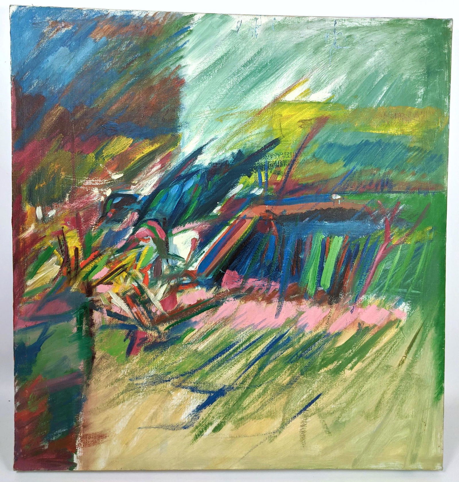 LEW WEIGAND signed Modernist abstract painting. Fauvist (1 of 5)