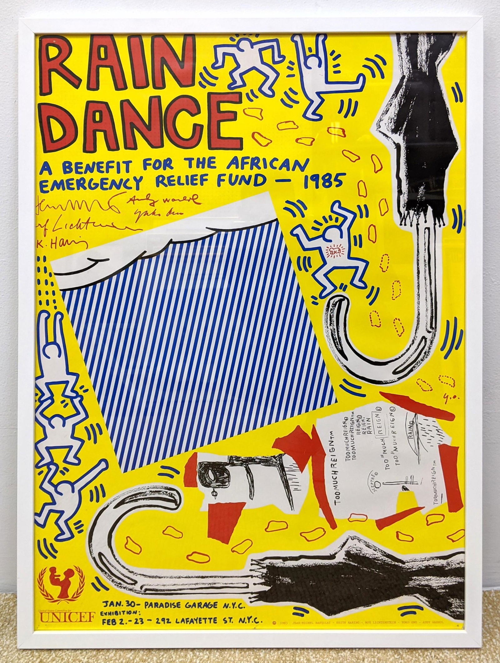 Rain Dance Poster Haring Warhol Basquiat early printing (1 of 8)