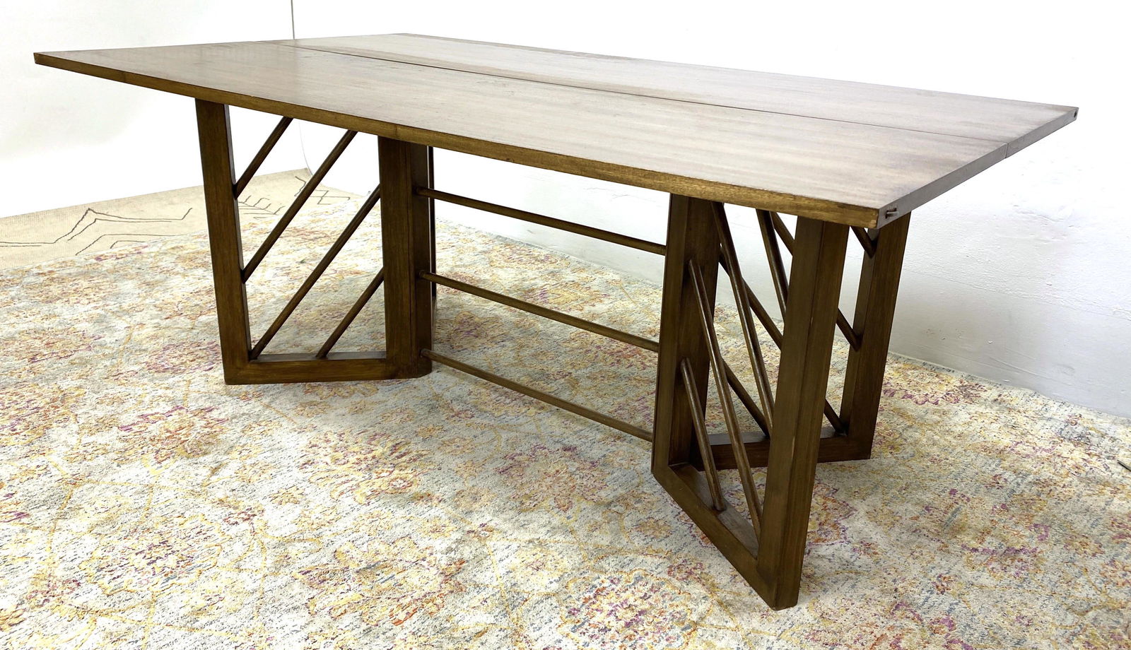 Modernist Flip Top Hall Console Table Opens to dining t (1 of 9)