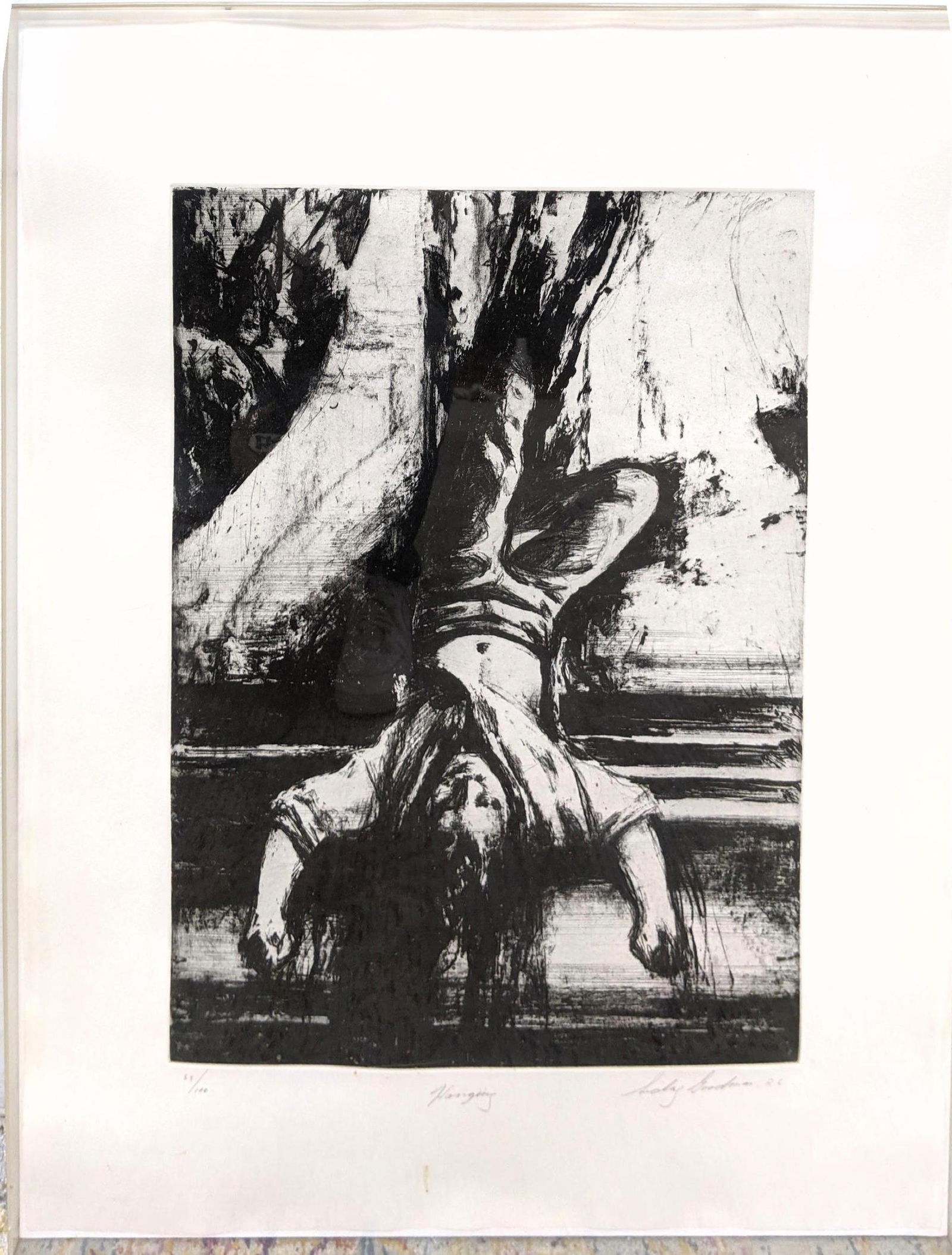 SIDNEY GOODMAN Signed print of young boy. Titled "Hangi (1 of 10)