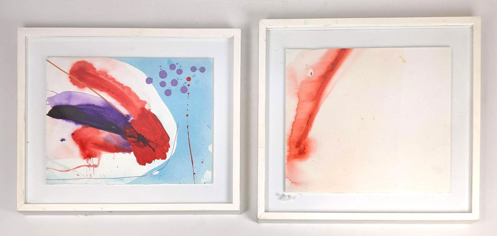 2pcs MICHAEL KNIGIN Water color mixed media on paper. T (1 of 12)