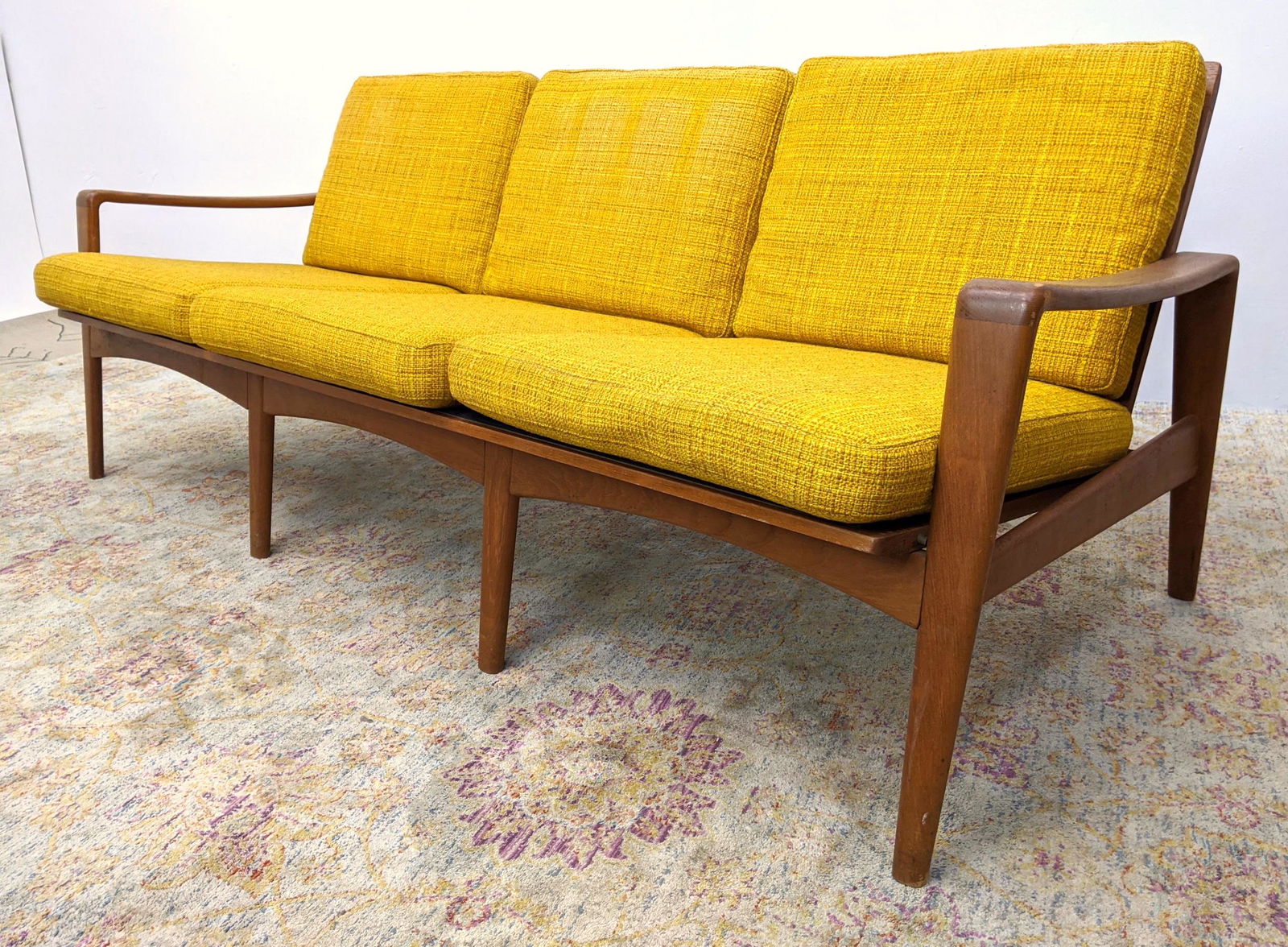 KOMFORT Danish Teak Sofa Couch. Open Arm Frame. Stylish (1 of 18)