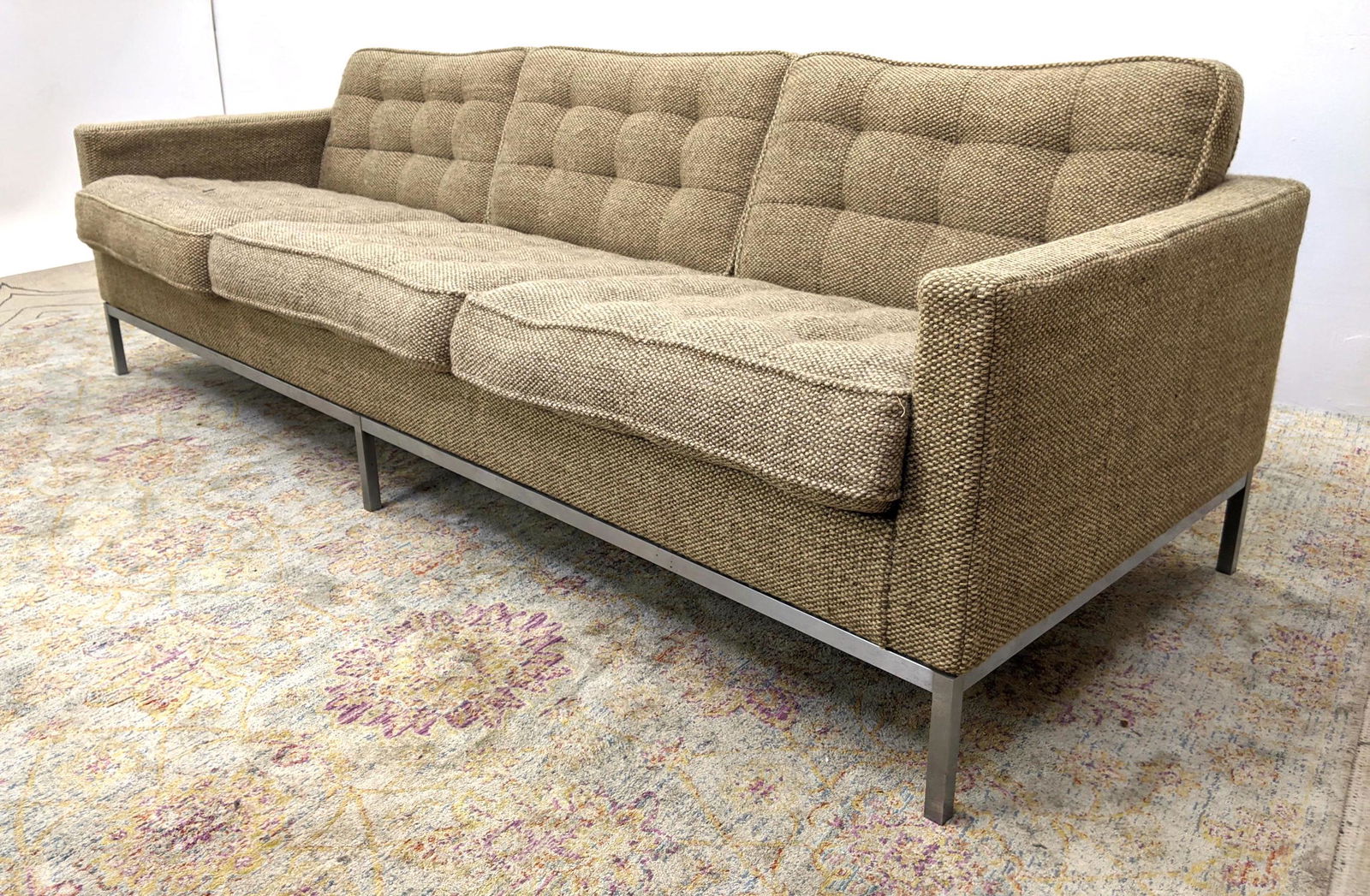 ART METAL by KNOLL Three Seat Modernist Sofa Couch. Twe (1 of 12)