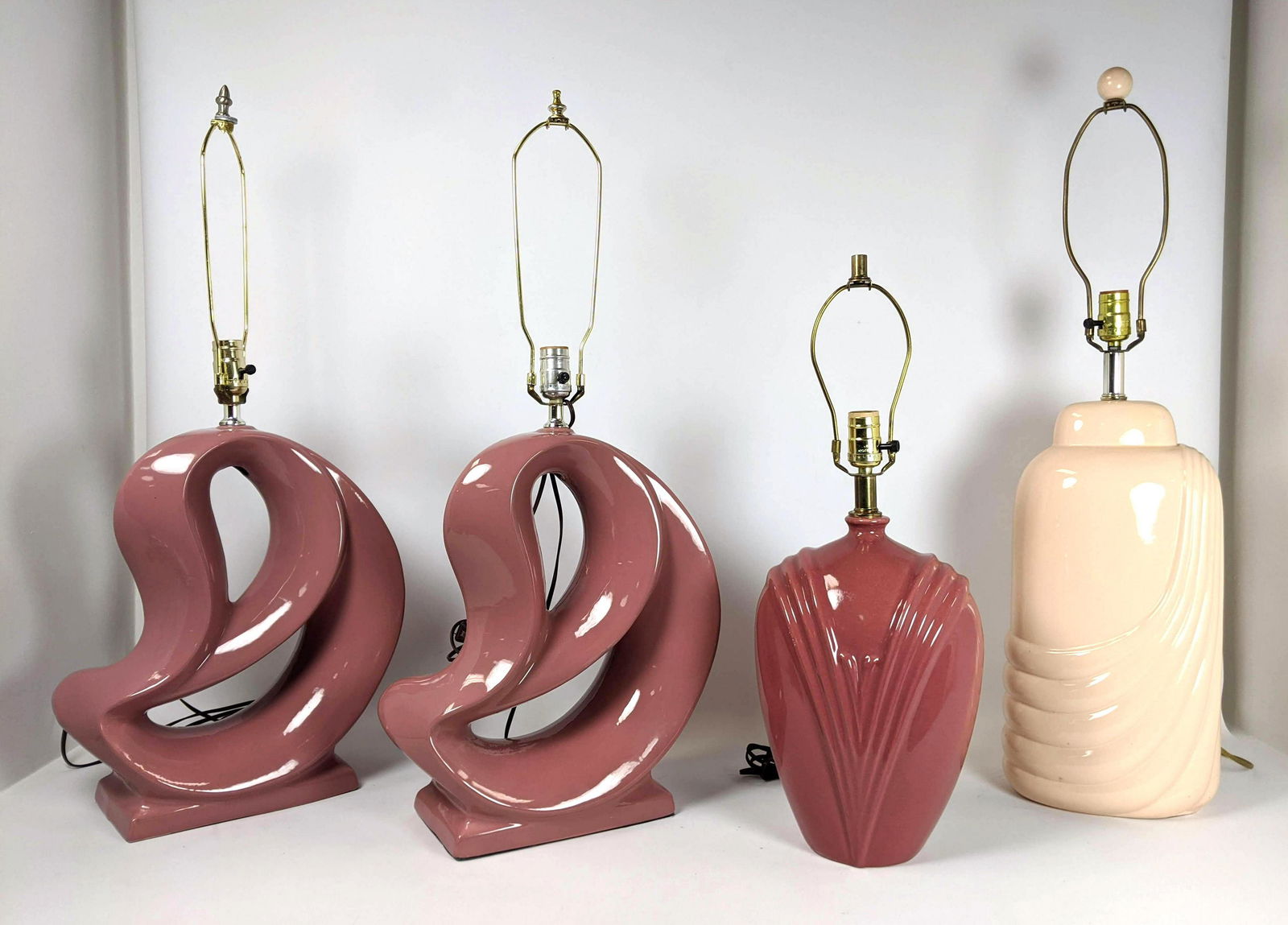 4 80s pottery table lamps Space holder (1 of 13)