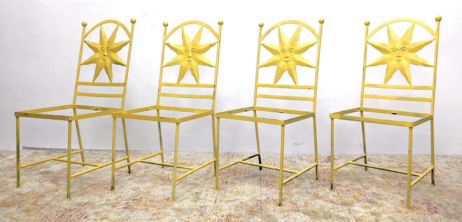 Set 4 Decorative Metal Dining Dinette Chairs.  No sets. (1 of 11)