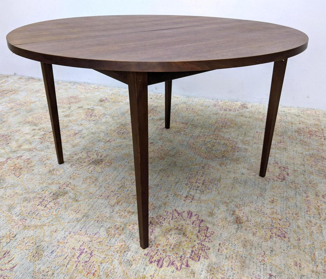 American Modern Walnut Round Dining Table with One 15 i (1 of 16)
