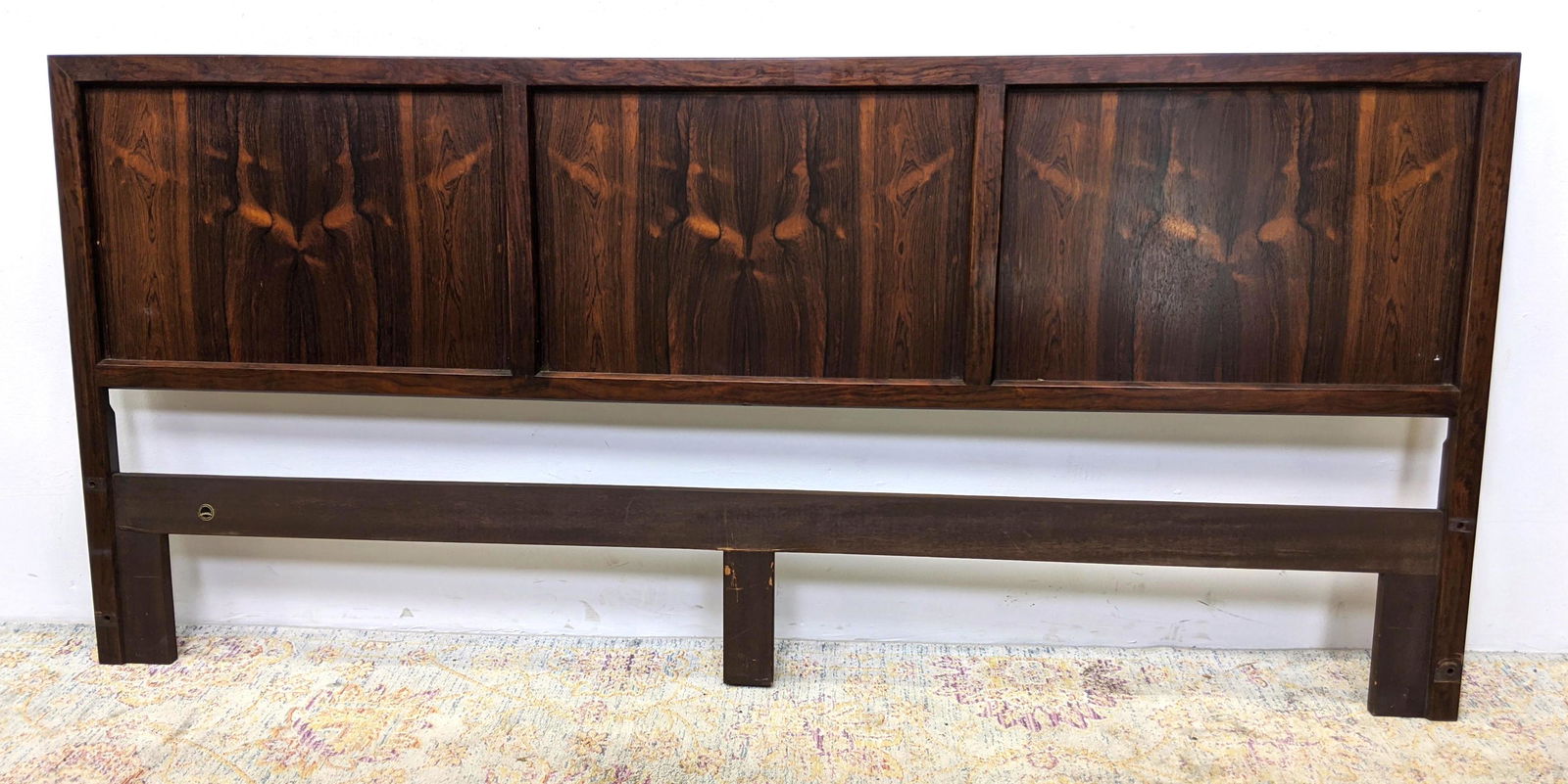 Danish Modern Rosewood King Side Headboard.  Reversible (1 of 9)