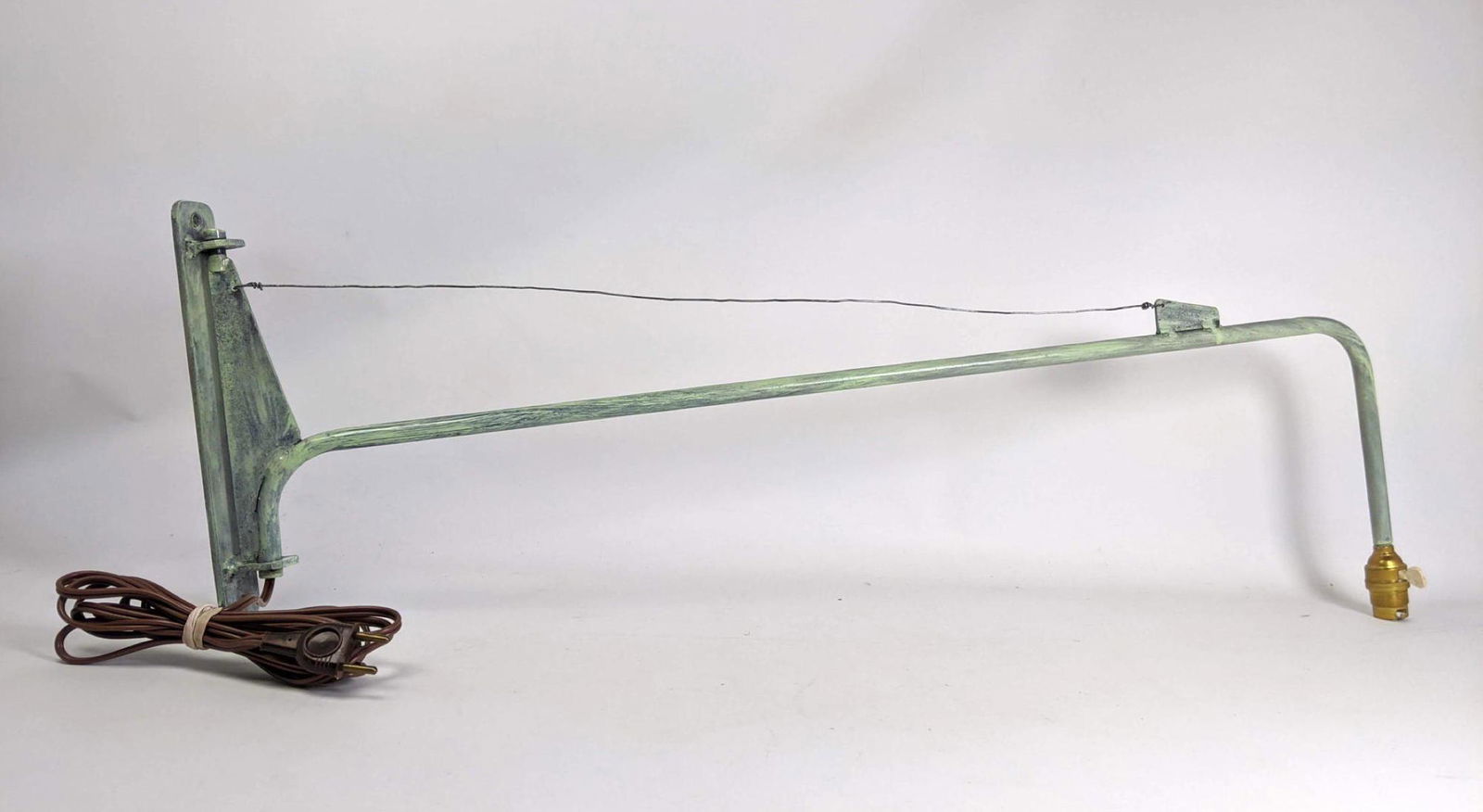 Jean Prouve Style Potence Wall Sconce Lamp. Green Paint (1 of 7)