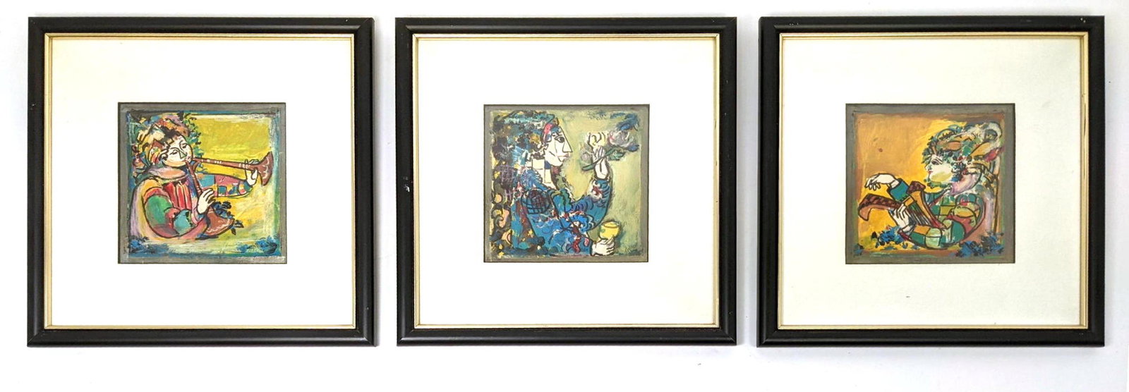 3 Small Painting BJORN WIINBLAD Style. (1 of 7)