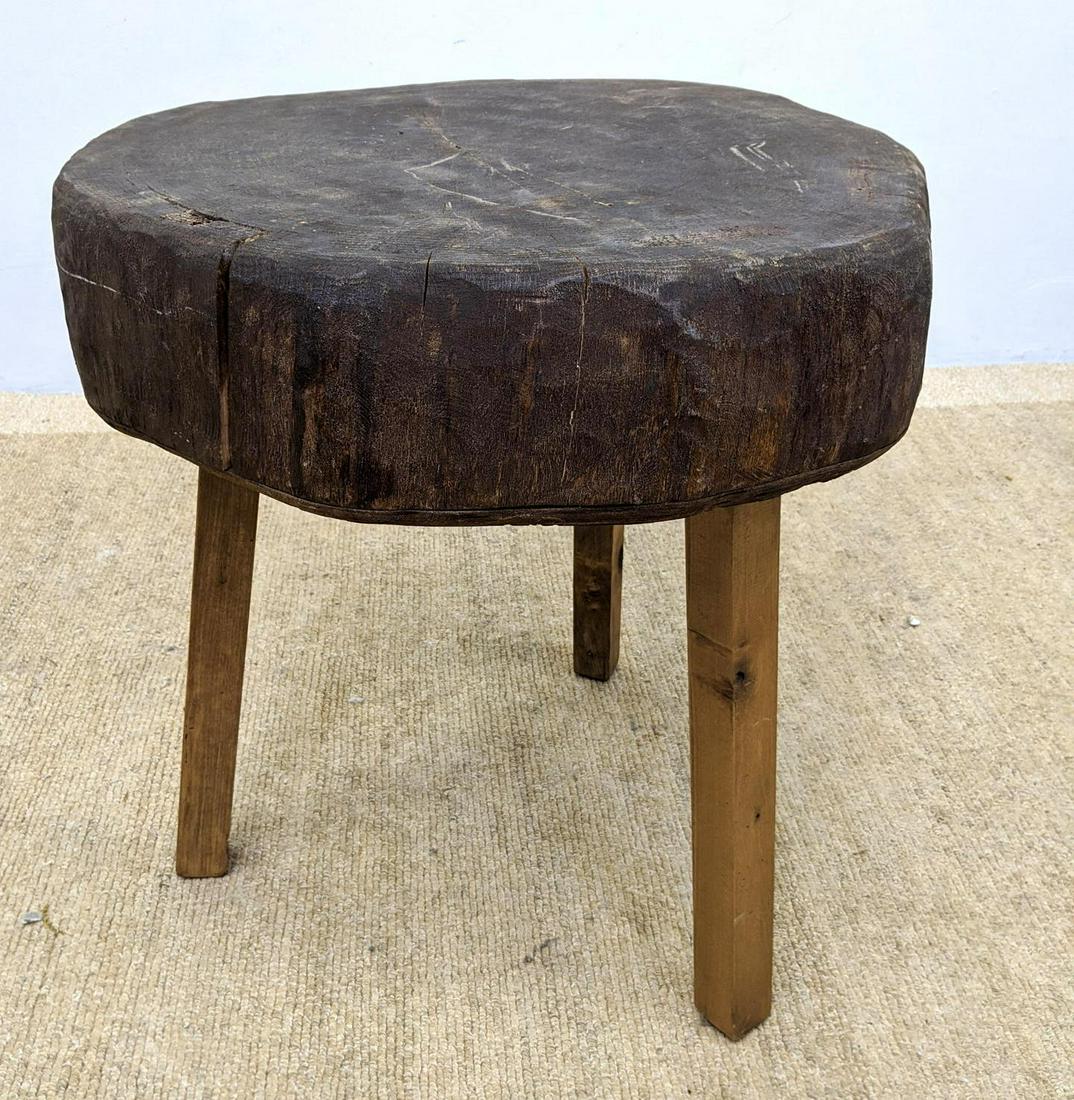 Primitive Rustic Wood Work Table.  Chopping Table.  Squ (1 of 15)