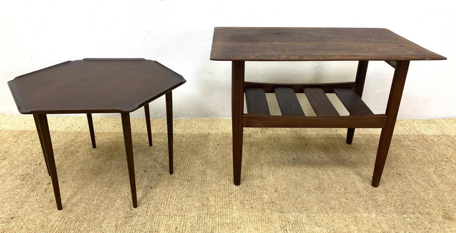 2pcs Mid Century Modern Side Tables.  Selig and Imperia (1 of 8)