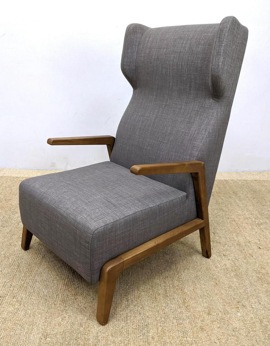 Contemporary Modern Wood Open Arm Lounge Chair. Tall Ba (1 of 10)