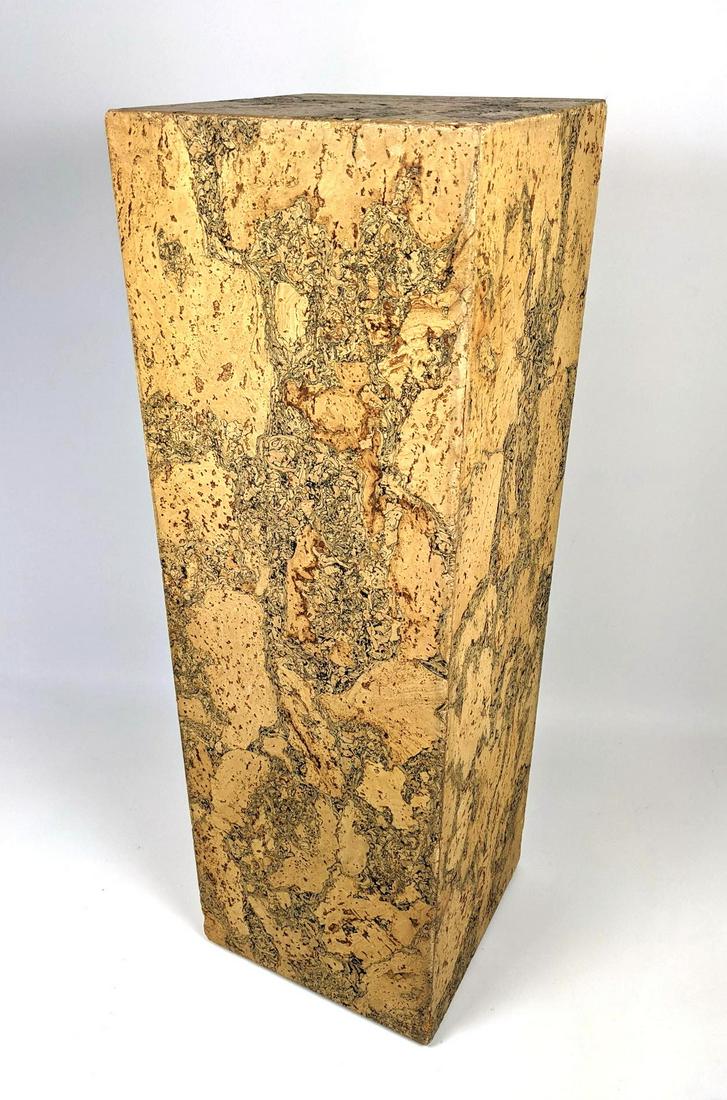 Milo Baughman Cork Pedestal Square Column. (1 of 10)