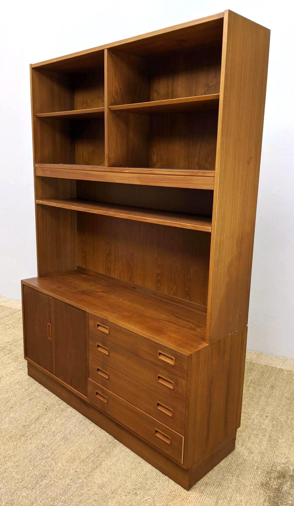 2 Part POUL HUNDEVAD  Danish Teak Credenza Bookcase. Lo (1 of 20)