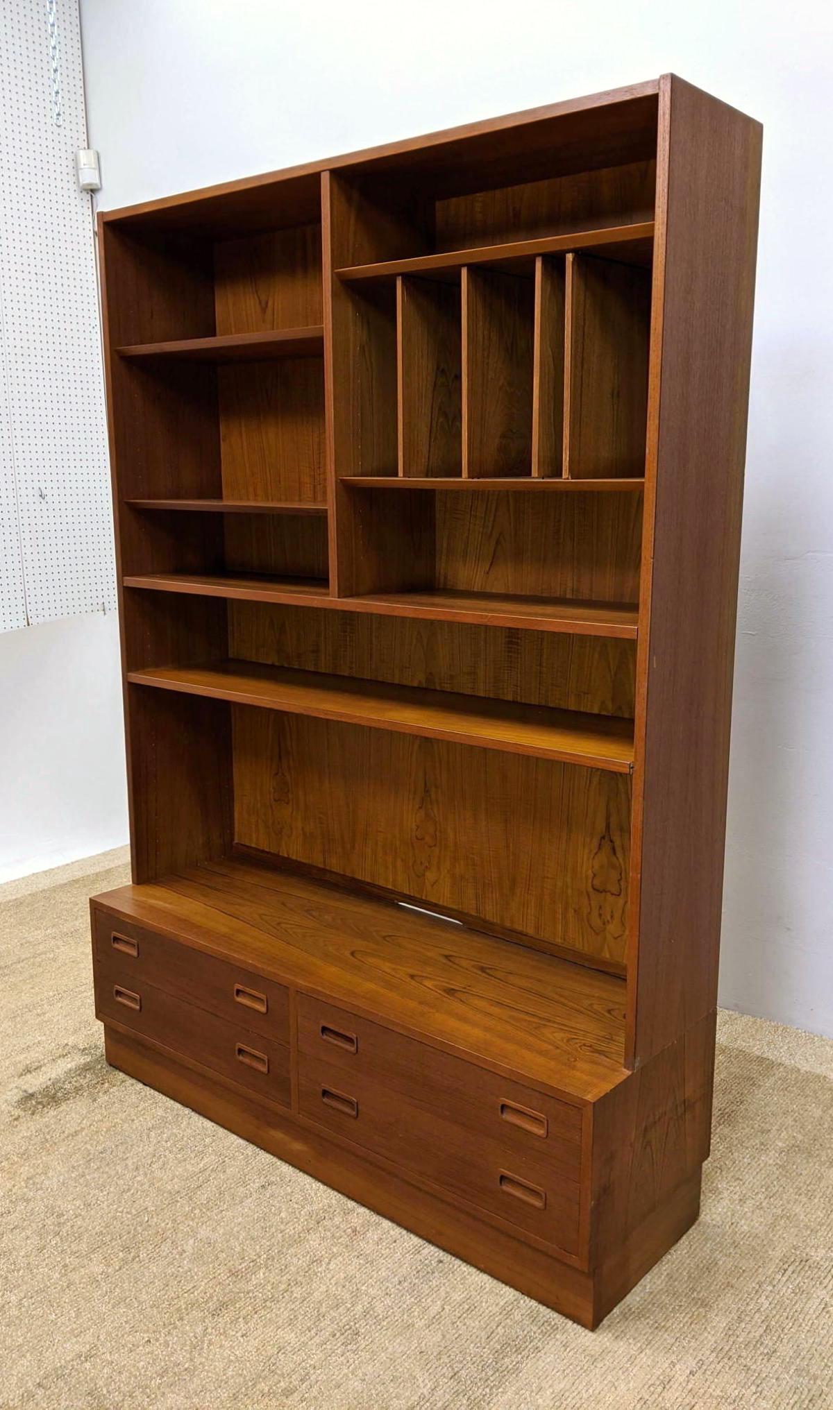 POUL HUNDEVAD  Teak Danish Modern Bookcase Cabinet. Two (1 of 20)