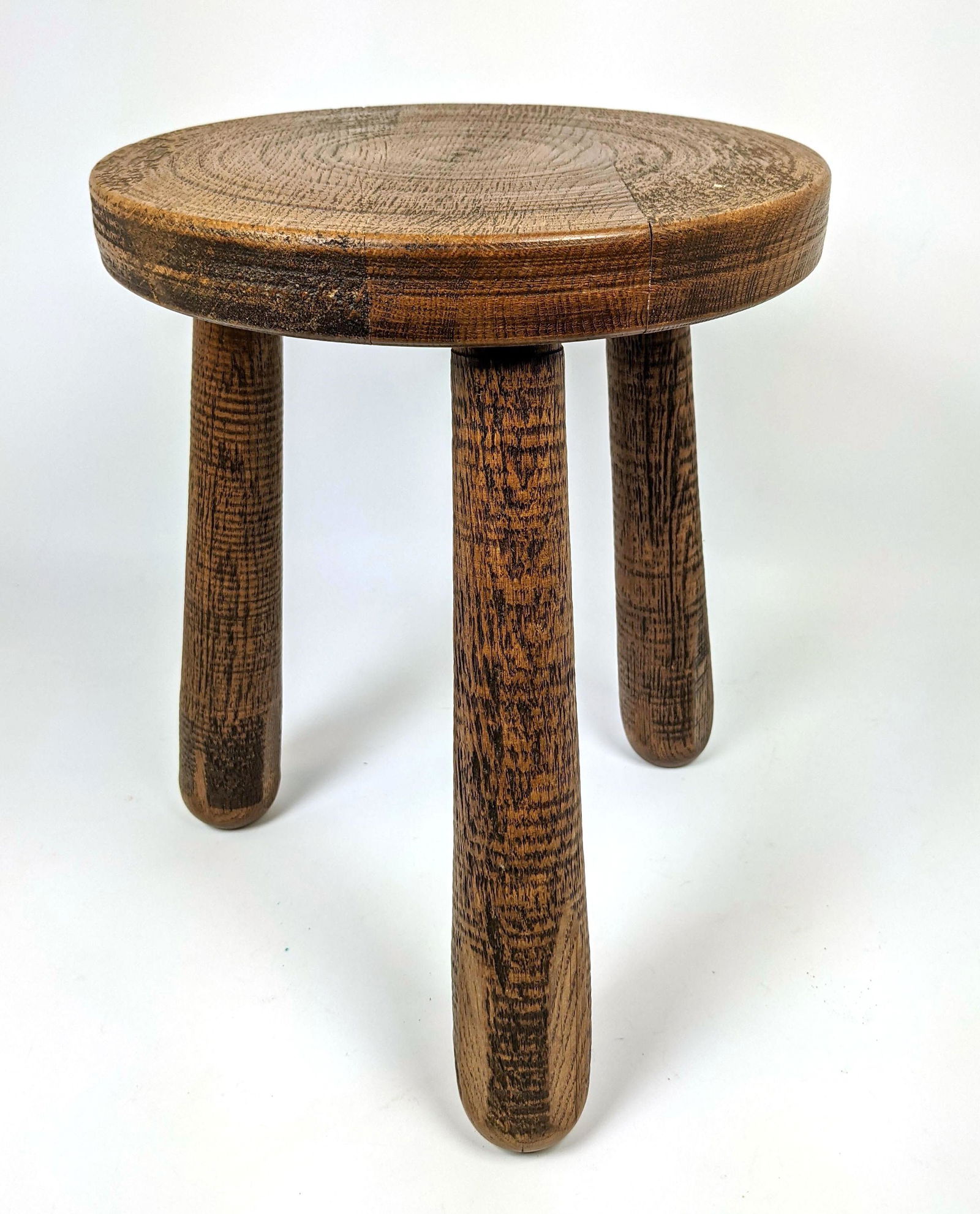 Rustic French Three Leg Stool.  Royere Style Legs. (1 of 9)