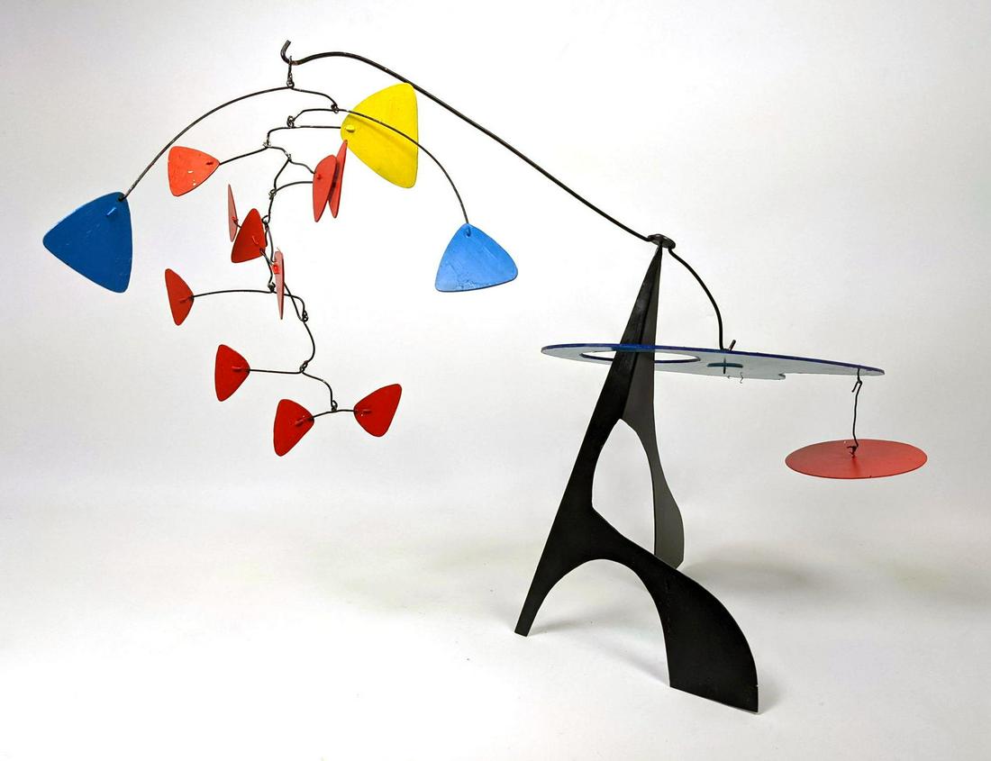 After MANUEL MARIN Table Top Mobile Sculpture. Red and (1 of 13)