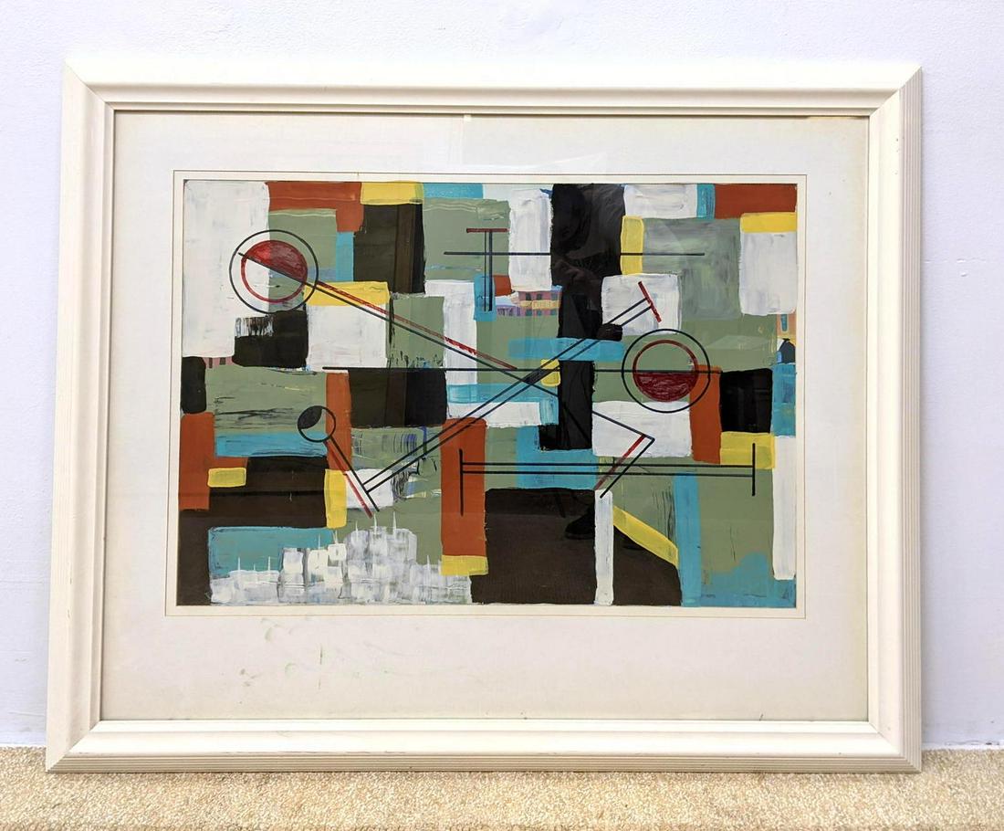 ZINBA Modernist Abstract Painting. Color Blocks with bl (1 of 6)