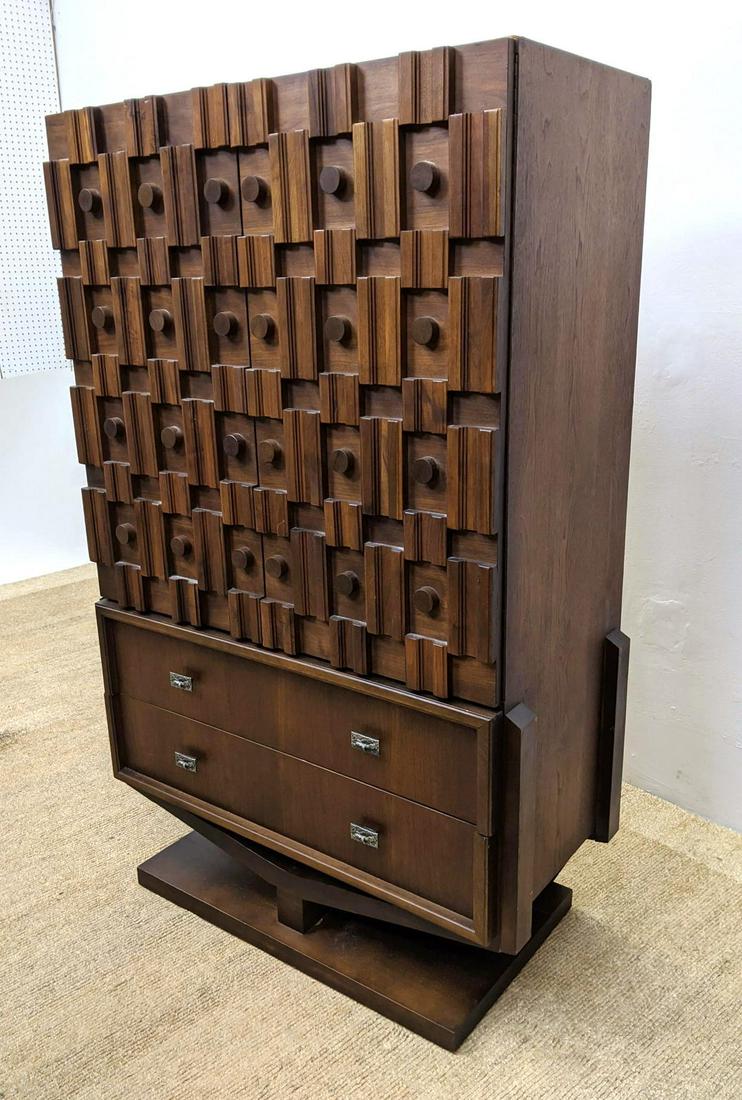 Mid Century Modern Walnut Tall Dresser Wardrobe. 70s Mo (1 of 17)