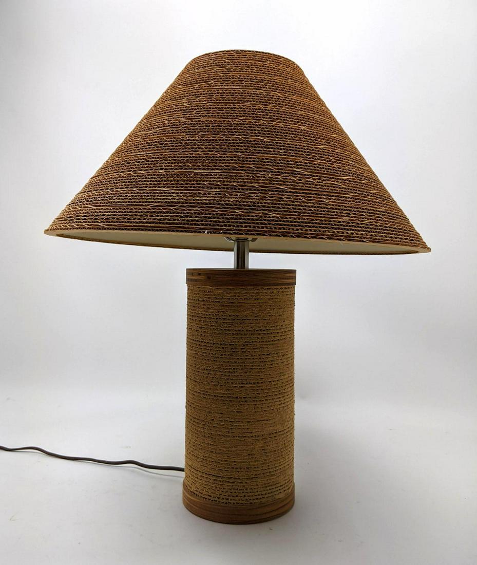 Frank Gehry Style Cardboard Lamp. Gregory Van Pelt: Frank Gehry Style Cardboard Lamp. Gregory Van Pelt -- Dimensions: H: 21 inches: W: 17.5 inches: D: 17.5 inches ---