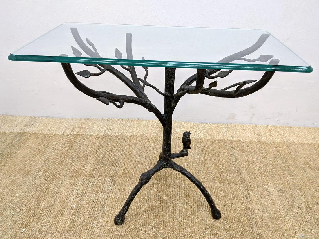 Giacometti style Organic Twig Form Metal Side Table. Br (1 of 9)