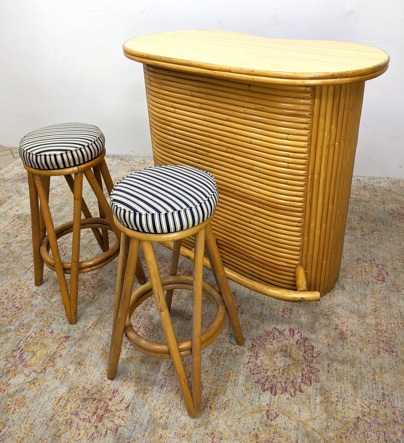 3pc Gabriella Crespi style Bamboo Bar Set.  Small Stand (1 of 20)