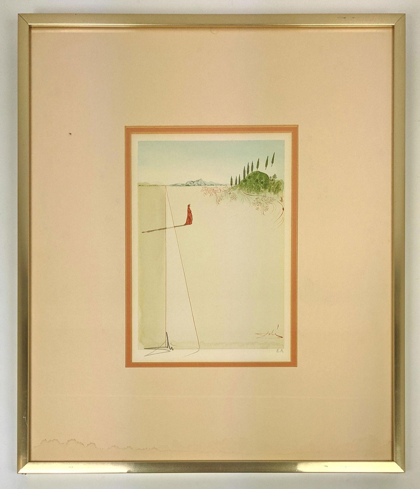 Salvador Dali Pencil Signed E.A. Etching Print. (1 of 10)