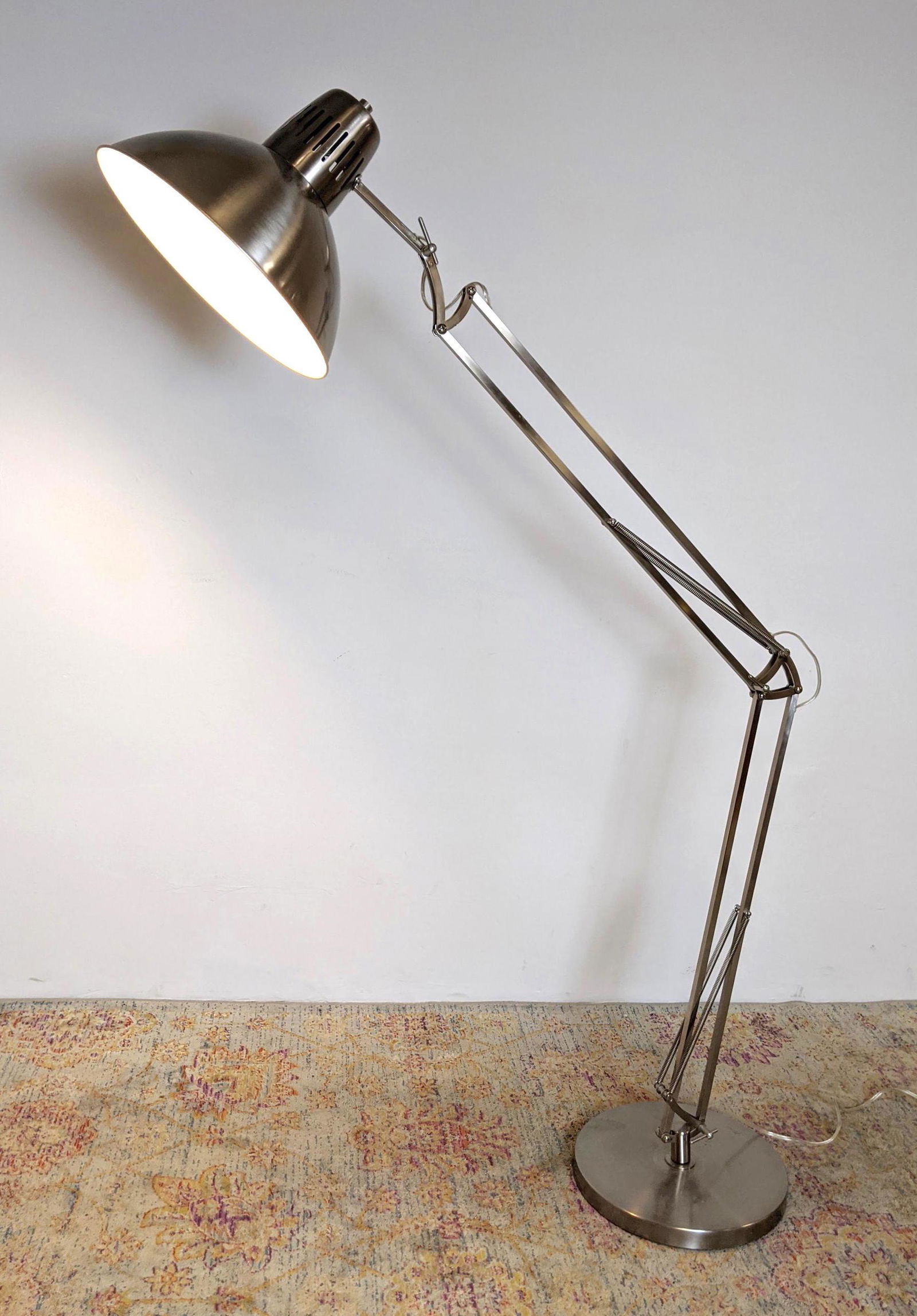 Luxo style Adjustable Arm Floor Lamp. Large shade (1 of 16)