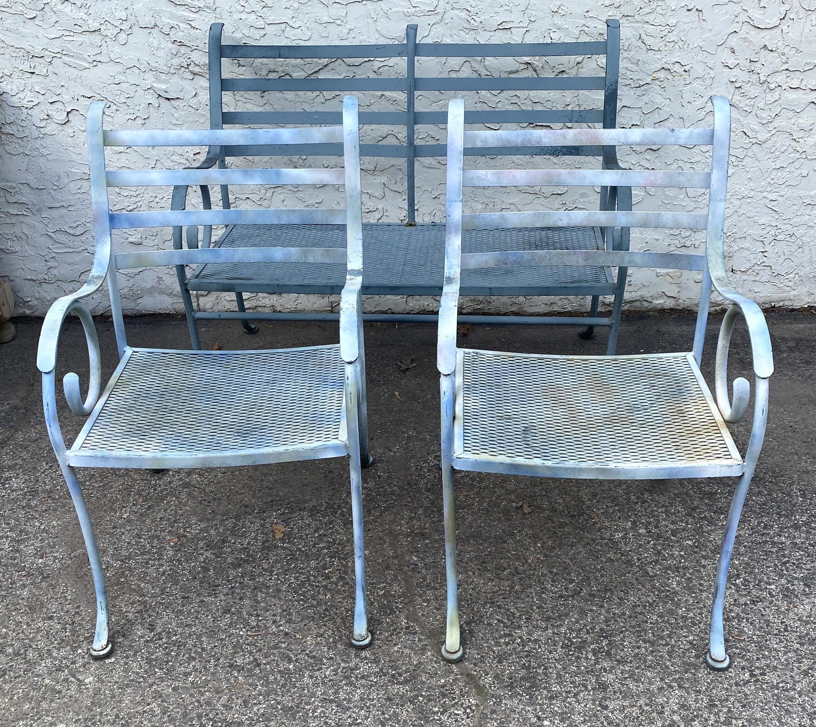 3pc Iron Patio Garden Seating. Love Seat. Two Chairs. D (1 of 13)