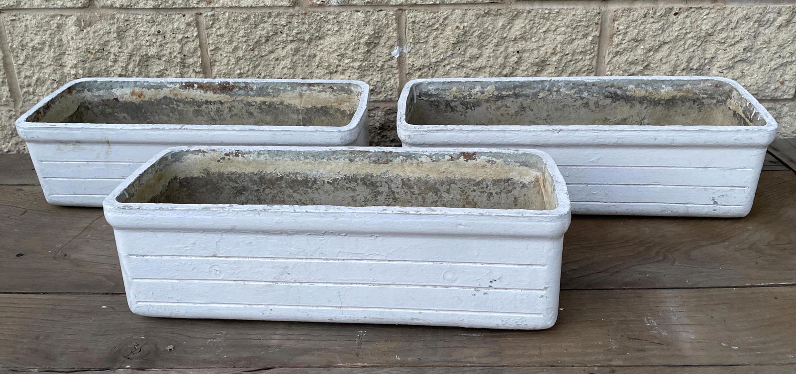 Set 3 WILLY GUHL Rectangular Planters Window Boxes. Gar (1 of 6)