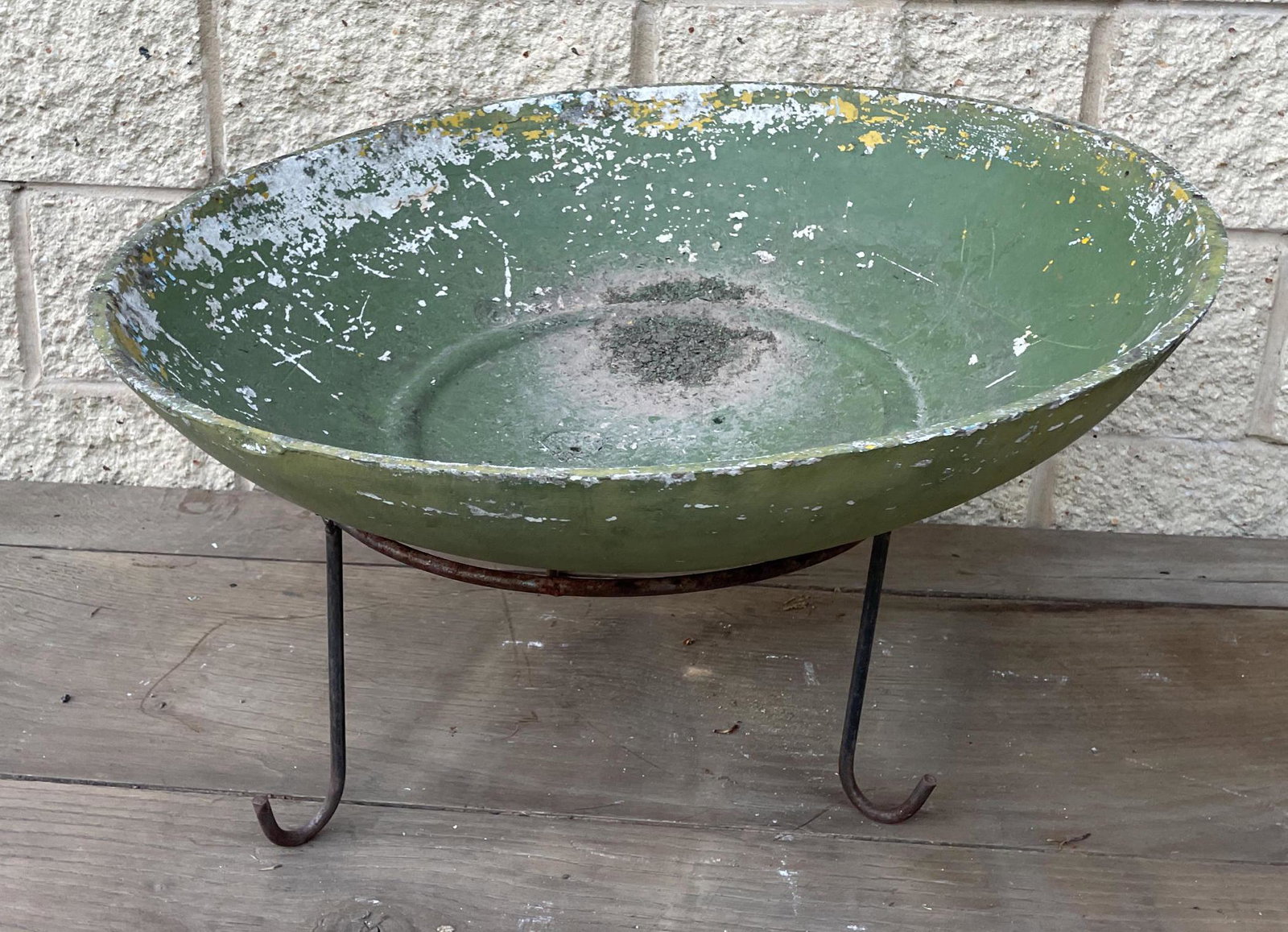 WILLY GUHL  Low Bowl Planter on Iron Stand. Outdoor Gar (1 of 7)