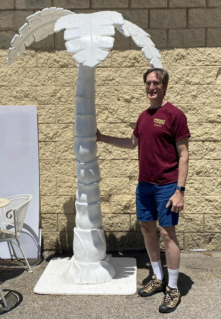 8 foot Palm tree White composition. (1 of 11)