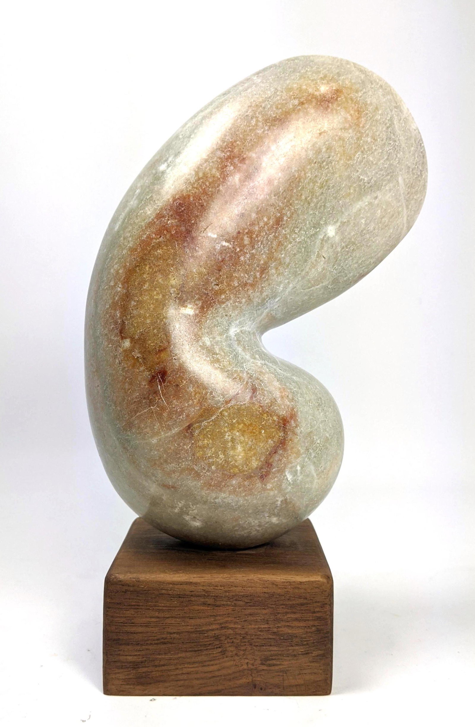 Artist A.W. Craved Stone Modernist Abstract Sculpture. (1 of 10)