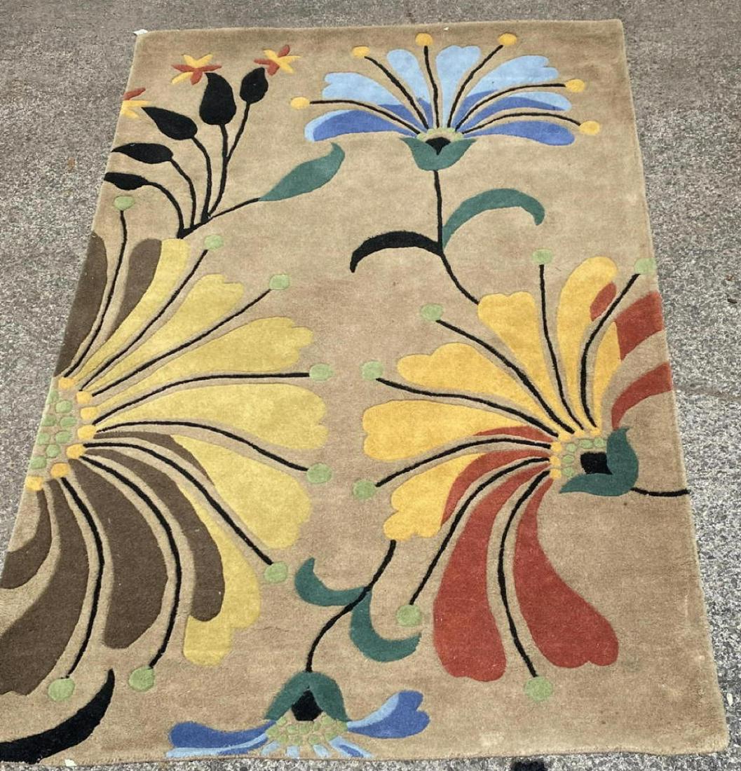 5' x 7'10" Floral Sculpted Area Rug Carpet. Colorful fl (1 of 9)
