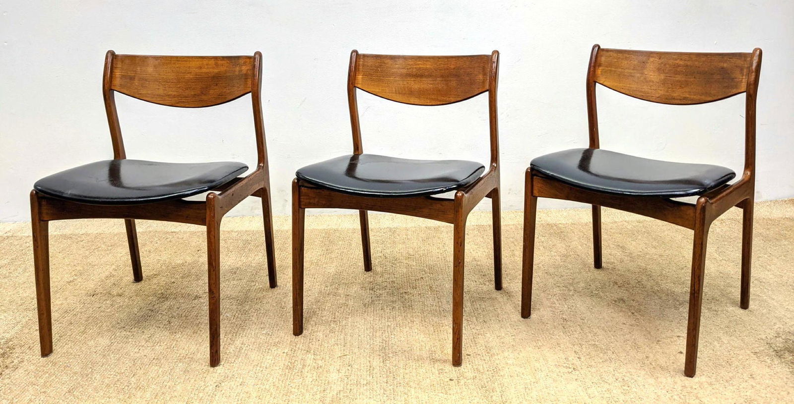 Set 3 FARSO STOLEFABRIK Dining Chairs.  Danish Modern T (1 of 11)