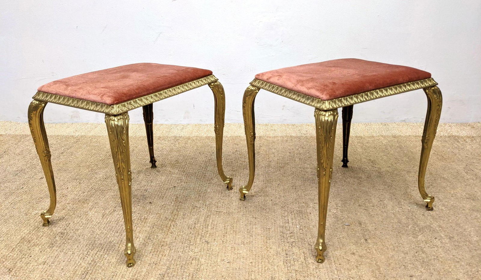 Pair Italian Brass Stool Benches. (1 of 11)