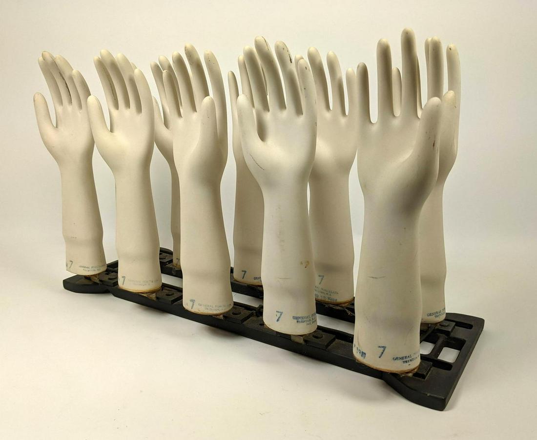 Industrial Found Object Sculpture. Porcelain Hand Glove (1 of 10)