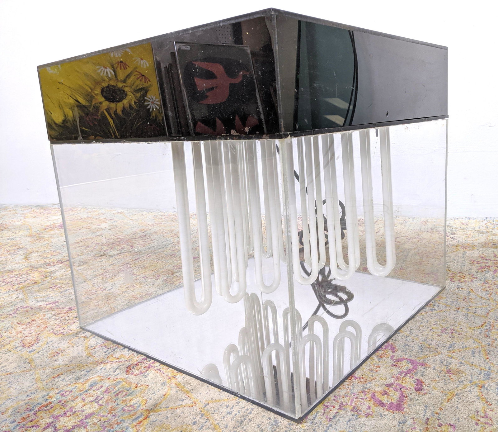 Modernist Neon Sculpture. Cube Box with interior neon s (1 of 12)