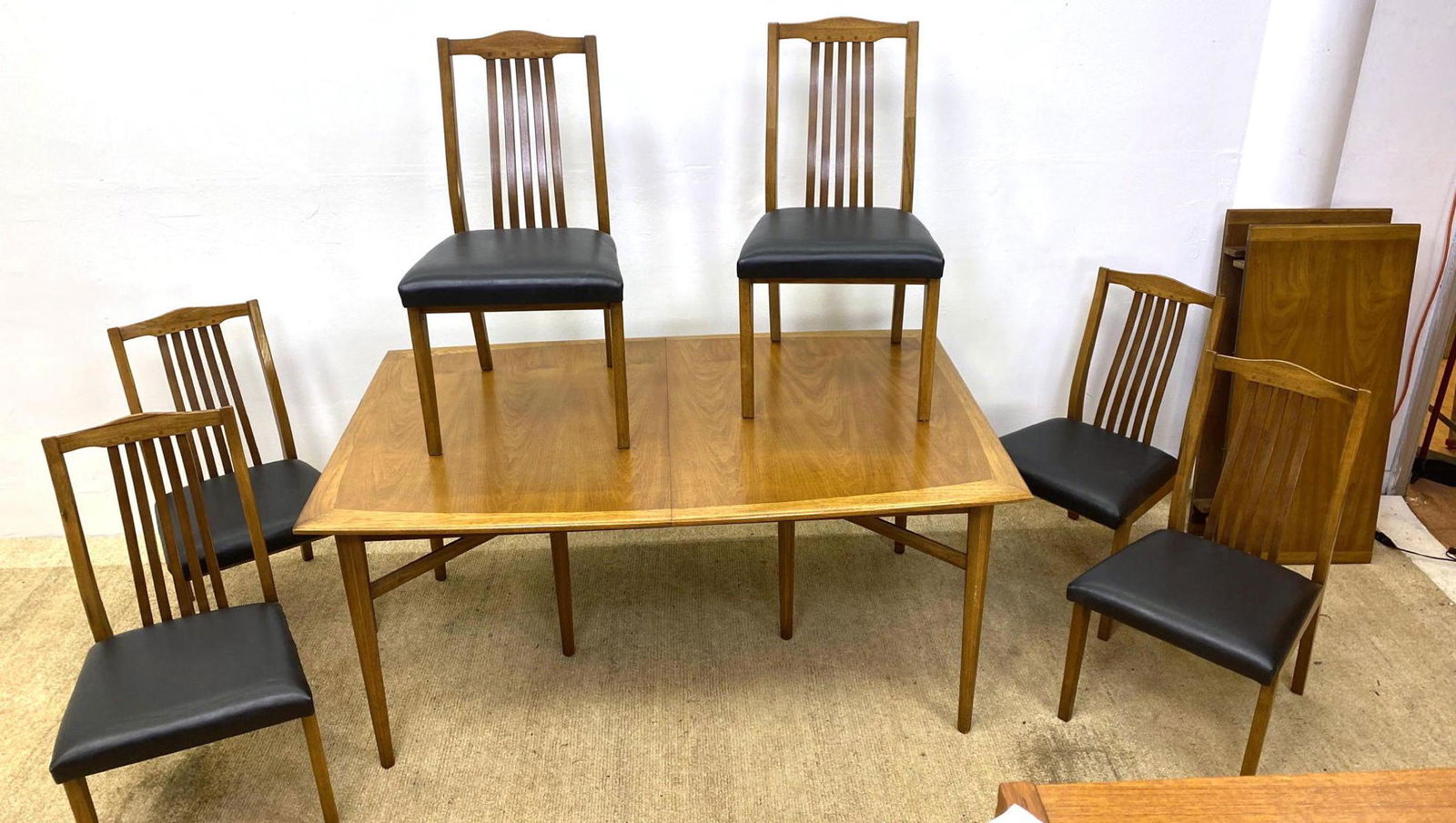 7pc HERITAGE Modernist Dining Set.  Table and Six Tall (1 of 11)