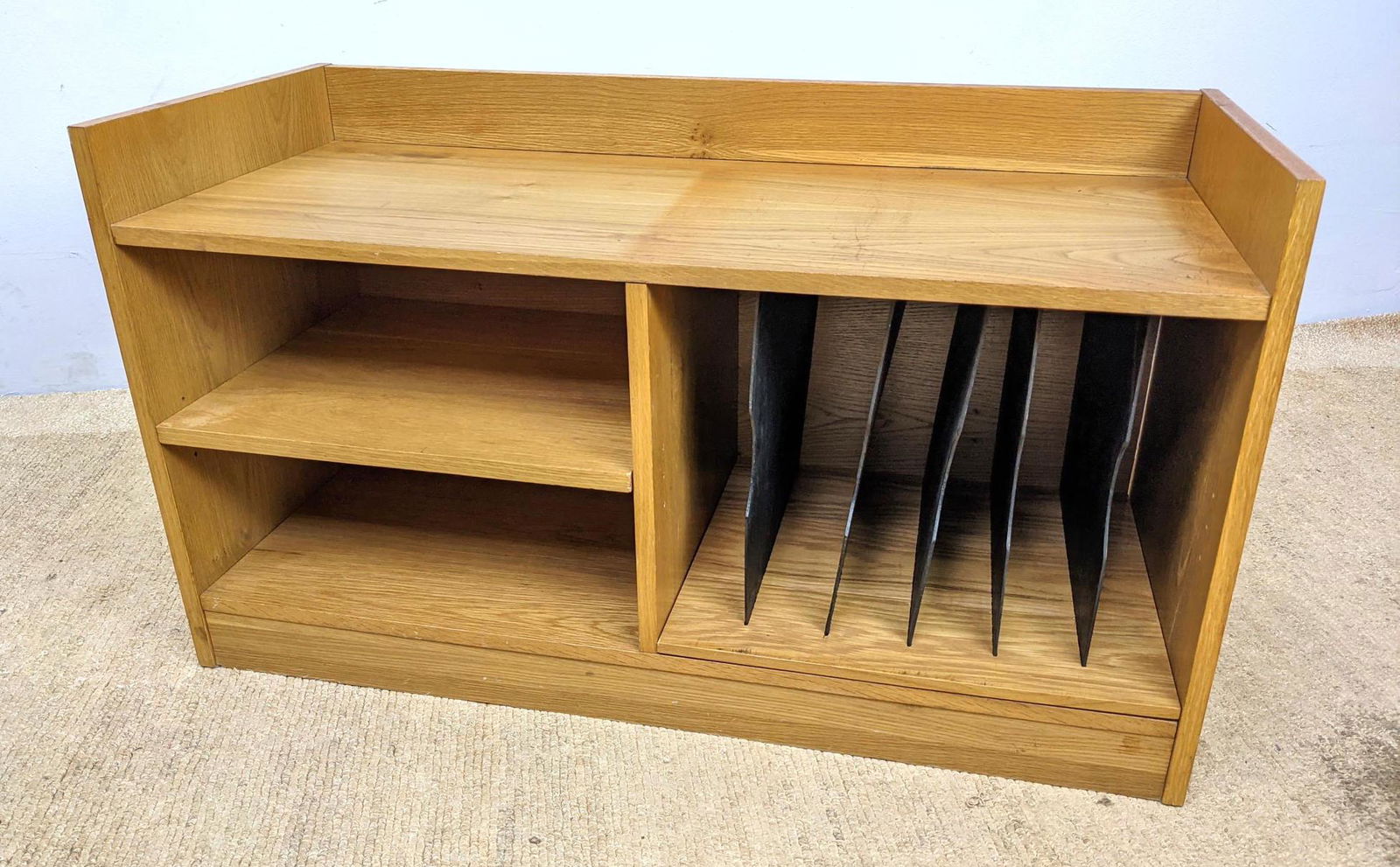 Teak Entertainment Shelf Storage Cabinet with Record LP (1 of 12)