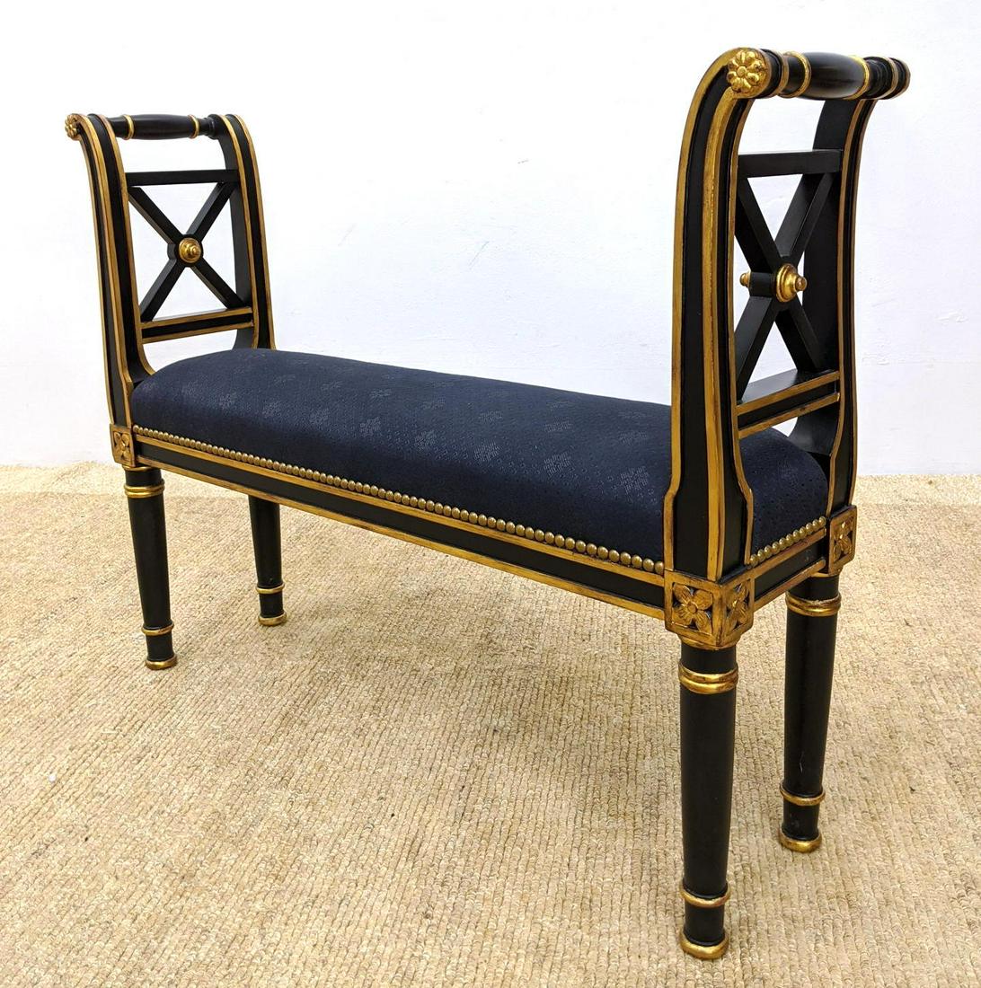 Ebonized Gilt Wood Regency style Bench Seat. Decorative (1 of 10)