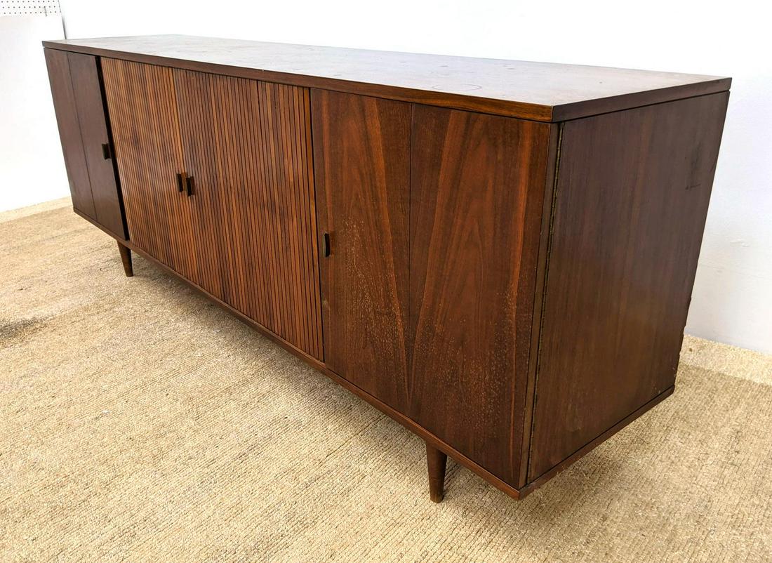 American Modern Walnut Credenza Sideboard. Raised on pe (1 of 16)