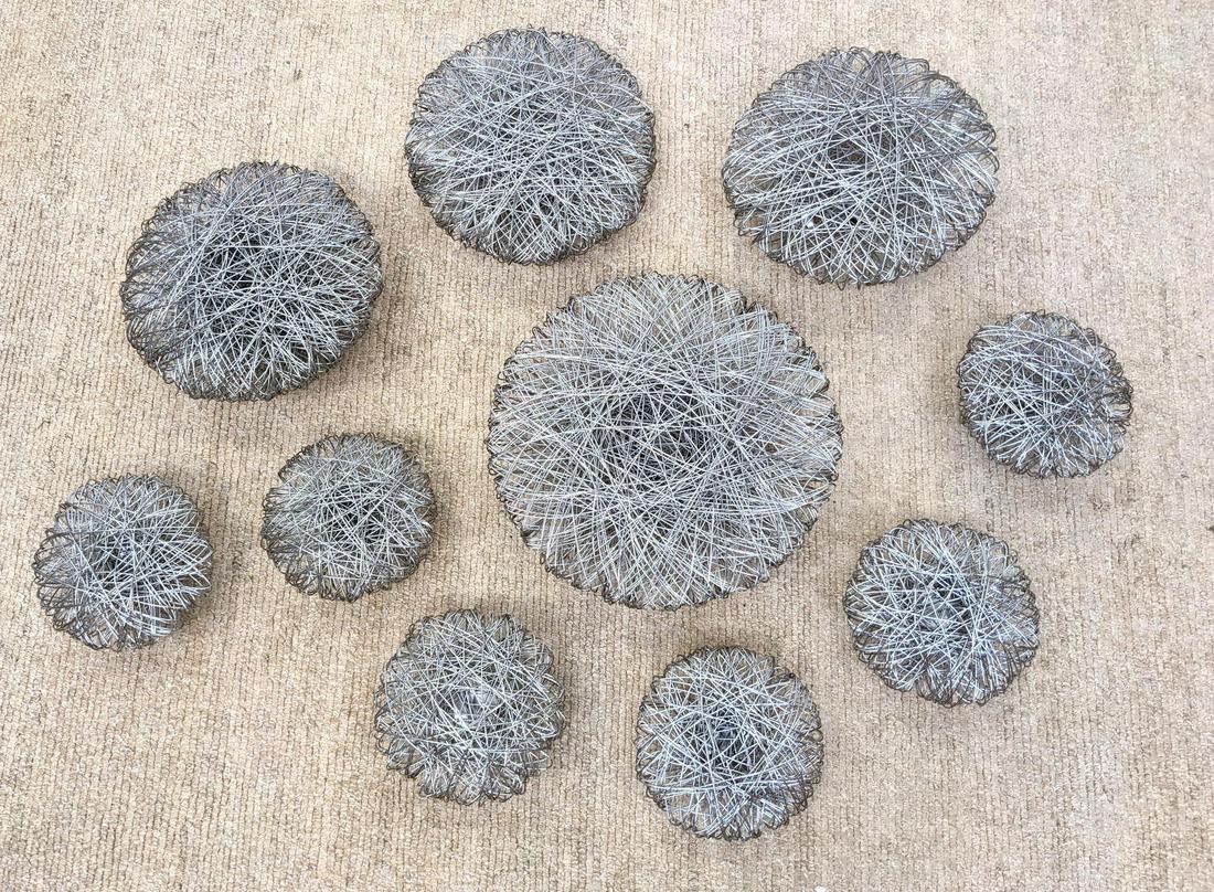 10pc Decorator Wall Installation Sculptures. Wrapped wi (1 of 8)