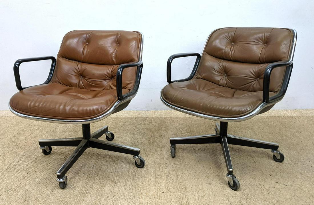 Set 2 Charles Pollock for Knoll Executive Armchairs. (1 of 14)