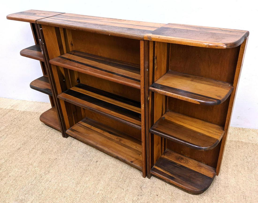 3pcs Shelving Unit with Curved Ends.: 3pcs Shelving Unit with Curved Ends.-- Dimensions: H: 36 inches: W: 30 inches: D: 9.5 inches ---